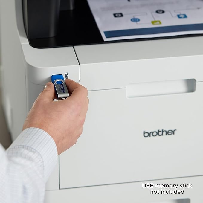 Brother MFC‐L8905CDW Business Color Laser All‐in‐One Printer, 7” Touchscreen Display, Duplex Print/Scan, Wireless, White