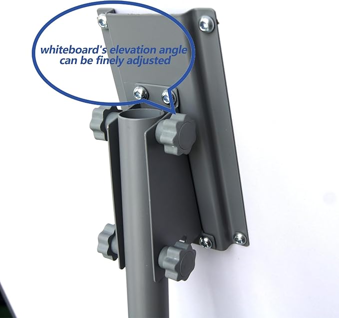 BEST BOARD Magnetic Mobile Whiteboard - 40 x 26 inches, Portable Dry Erase on Rolling Stand with 25 sheets School Paper & Height Adjustable, Grey Easel Flipchart Stand