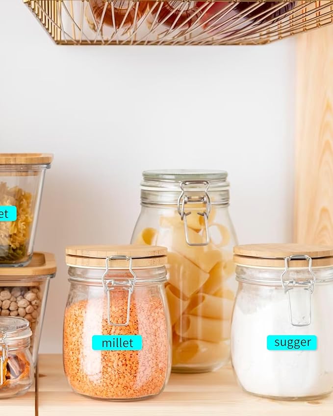 iEager Label Maker Tape, 15mm x 30mm, Blue Sticker Thermal Paper, Household Storage Labels, Self-Adhesive Label Tape, Set of 3