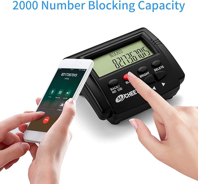 Call Blocker for Landline Phones Telephone 2000 Caller ID Box Blocking One Touch Number Block Device Block Unwanted Robocalls and Nuisance Calls