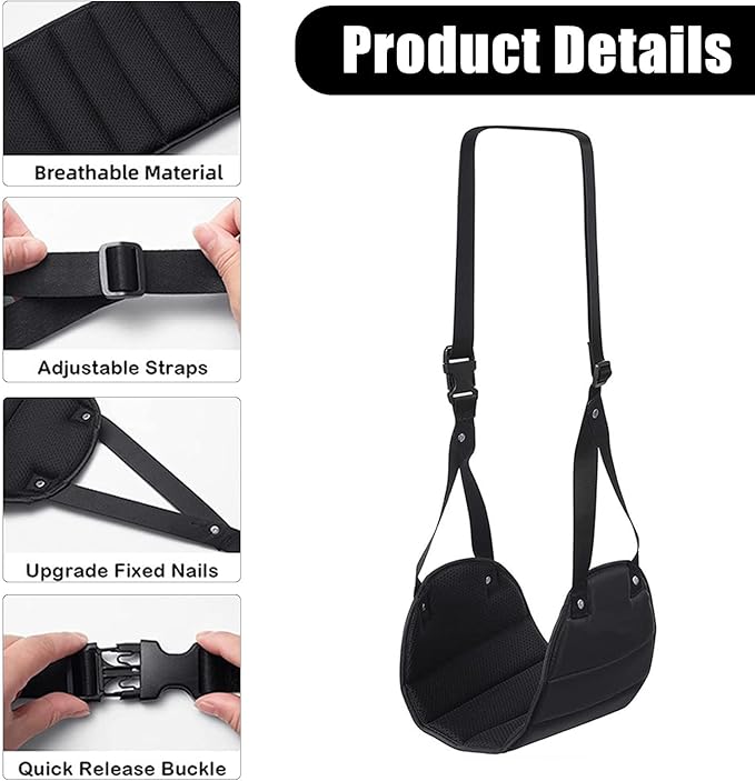 2 Pack Airplane Foot Hammock, Foot Hammock for Plane Travel Rest, Airplane Travel Essentials for Long Flights, Adjustable Foot Hammock Under Desk at Work