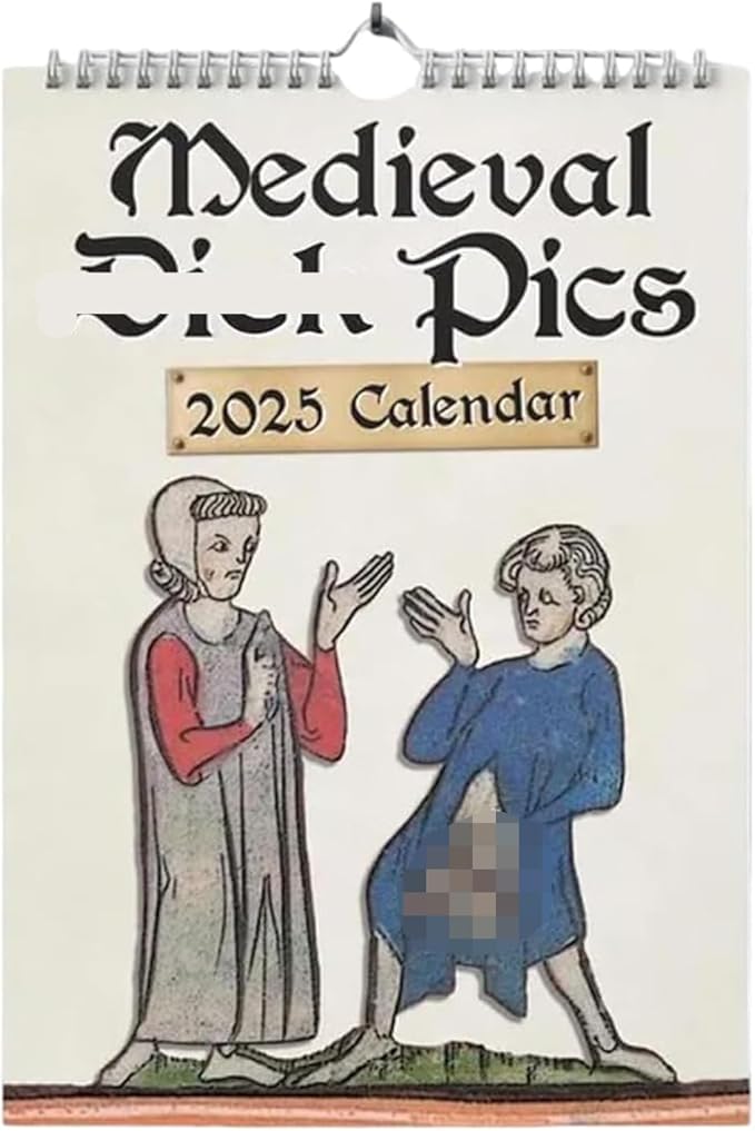 Medieval Pics 2025 Calendar, Medieval Pics Calendar, Funny Medieval Pics Calendar With Illustrations, Prank Medieval Wall Calendar, For History Enthusiasts Gift