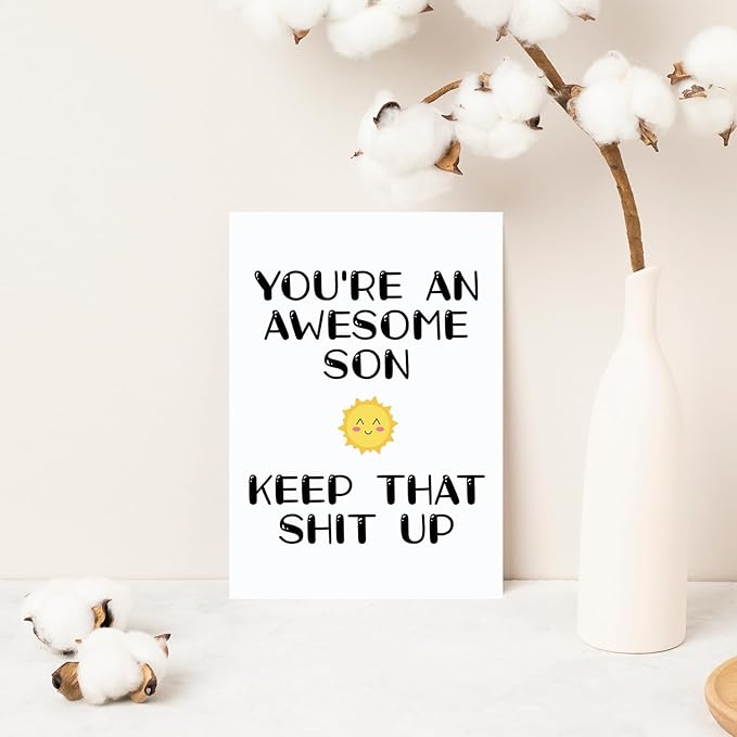 Birthday Card for Son,Funny Son Birthday Card, Birthday Card Son, Birthday Card Son in Low, Happy Birthday Son Card, To My Son from Mom Dad, Gifts for Adult Son Gift Ideas, Birthday Card Son Adult
