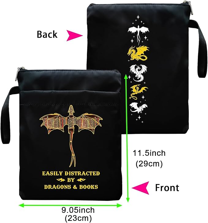 Romantasy Dark Academia Dragons Book Sleeve, Fantasy Novel Reader Gift, Bookish Gifts, Book Inspired Gift, Paperback Book Protector Book Cover Dragons Lovers Book Gifts