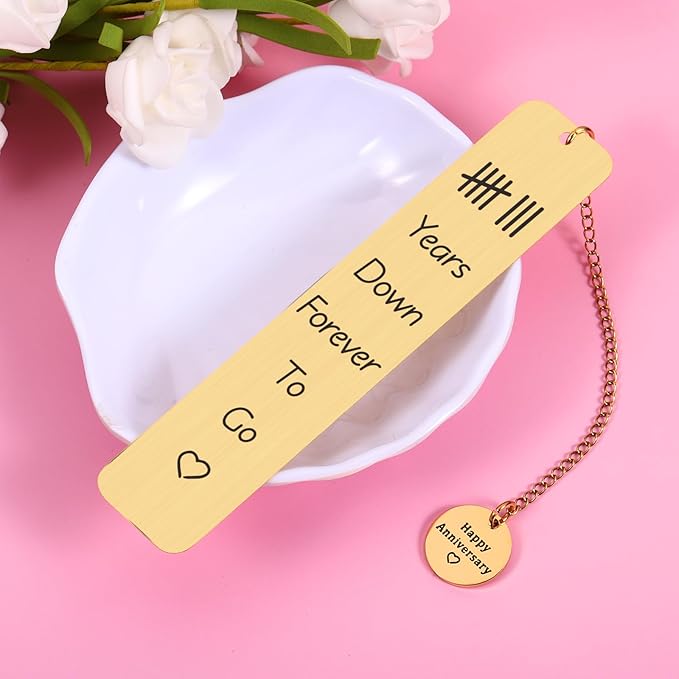 8th Anniversary Bronze Gifts for Him Her, Bronze Anniversary Wedding Gifts for Couple Husband Wife, 8 Year Anniversary Anniversary Bookmark, Bronze Gifts for 8th Gifts for Anniversary