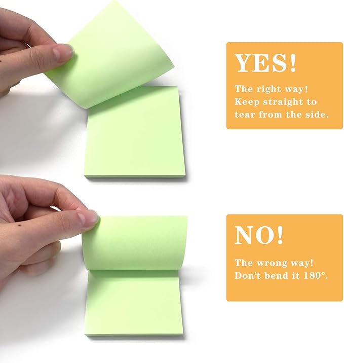 8 Pads Pop Up Sticky Notes 3x3 Refills Pastel Colors Self-Stick Notes Pads Super Adhesive Sticky Notes Great Value Pack