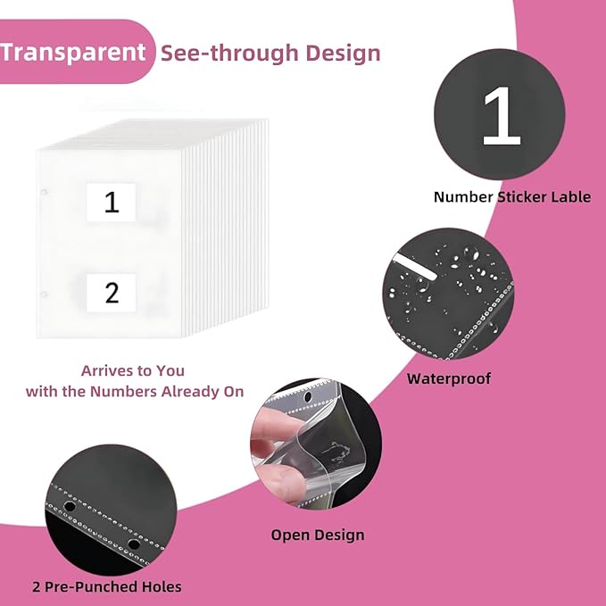 HIPPITO 7.9''x7.9'' Mini 100 Envelopes Money Saving Binder, Storage Saving Budget Book for 100 Envelopes Money Saving Challenge Kit, Gift as a Challenge Book for Lovers to Save $5,050