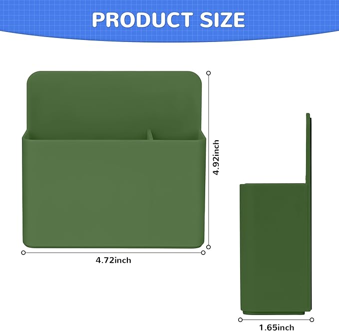 Magnetic Dry Erase Marker Holder, Magnetic Pen Marker Holder for Whiteboard, Fridge, Locker Accessories, School, Office, Home, Magnet Pen Cup,1 Pack, Army Green