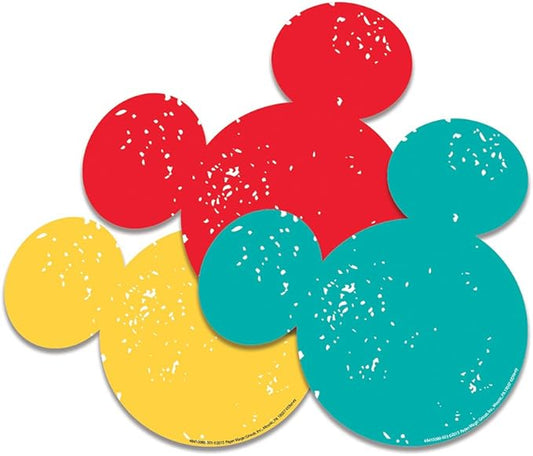 Eureka Back to School Disney Mickey Mouse Silhouette Paper Cut Out Classroom Decorations for Teachers, 36pc, 5.5'' W x 5.5'' H