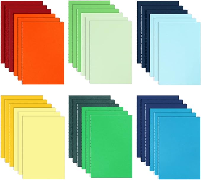 EOOUT 36pcs 12 Colors Journals Notebooks in Bulk, Ruled Lined Journals for Writing, 5.5" X 8.5", 60 Pages, for Kids, Office School Supplies, Gifts