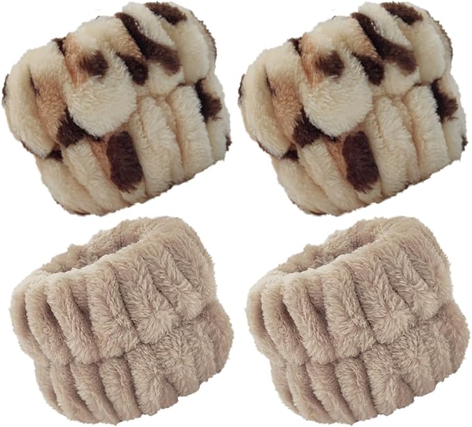 2 Pairs Wrist Washband for Women Washing Face, Wrist Spa Washband Absorbent Wristbands, Prevent Liquids from Spilling Down Your Arms