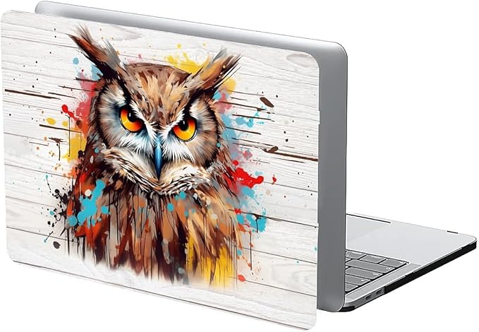 Compatible with 16 Inch MacBook Pro A2141, Funny Colorful Owl Hard Plastic Shell Cover Case