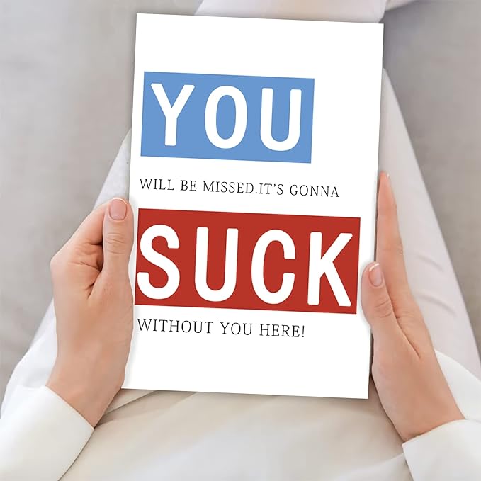 Sarcasm Leaving Definition Card for Work Bestie Friend, Rude Farewell Gifts for Coworkers, Naughty Going Away Gifts for Women Men, Funny Goodbye Cards for Him Her