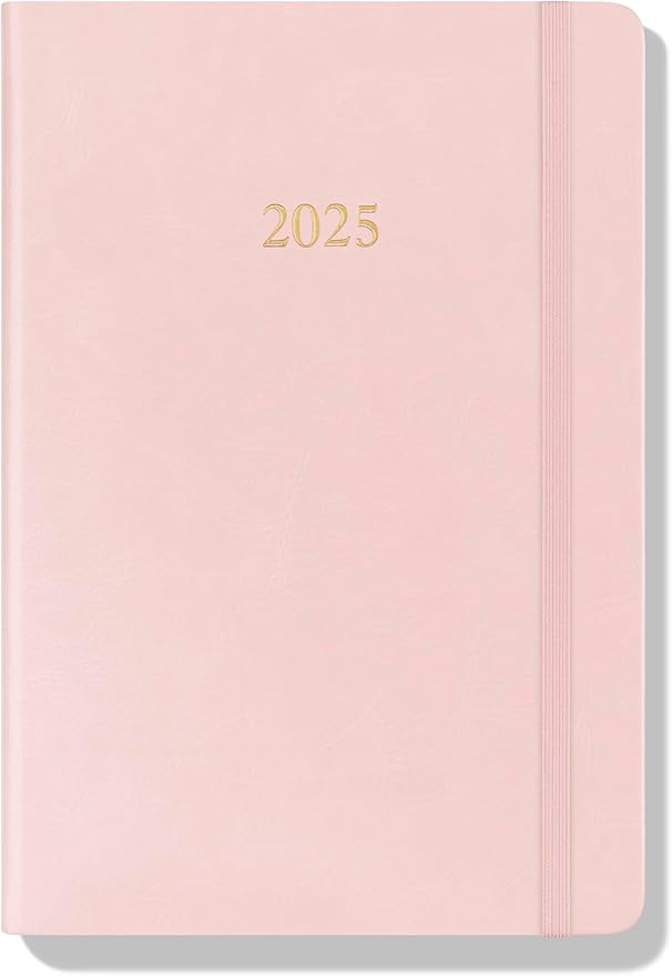Wykeham's Executive 2025 Daily Journal Planner – Customization Available (Rose, 8.5"×5.5")