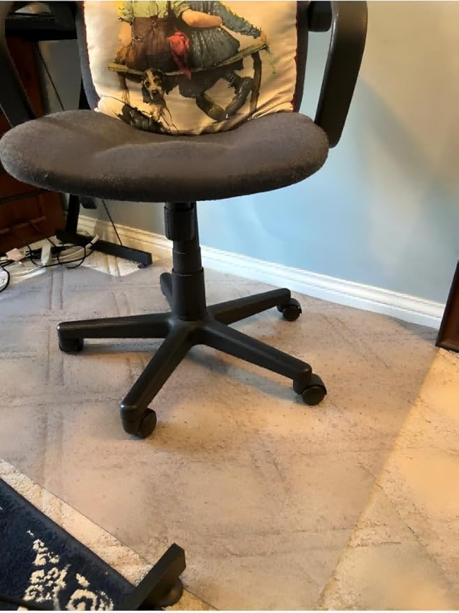 Office Chair Mat for Carpet with Studs, Desk Chair Mat for Carpeted Floor,Floor Mat for Carpet Office Chair,Plastic Carpet Chair Mat Floor Protector (36"x48"-Rectangle)