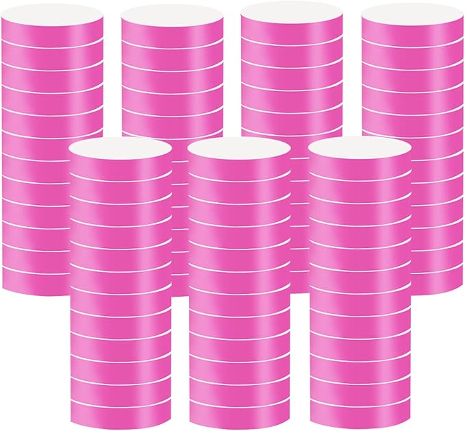 1400 Pack Wristbands for Events Paper Wristbands Waterproof Paper Bracelets Neon Wrist Bands Colored Wristbands Adhesive Hand Bands Armbands for Concerts(Pink)