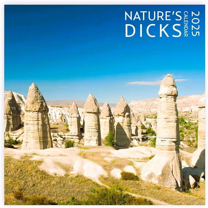 Wall Calendar 2025, 12 x 12 inch, Funny Gift, White Elephant, Gag Gift, Secret Santa… (Nature's Dicks)