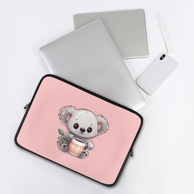 Cute Koala Laptop Protective Sleeve for Girls 12 inch Computer Sleeve Bag Zippered Pouches Lap Top Case Suitable for Daily Use Travel School Office Multiple & Neatly Organizers