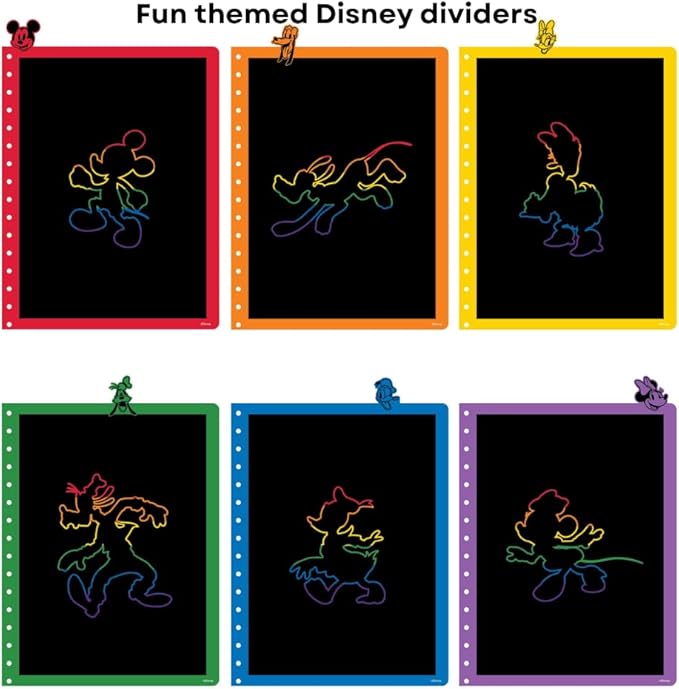 Innovative Designs Disney Pride Spiral Tab Journal Diary Notebook, Mickey Mouse Rainbow Pride Journal