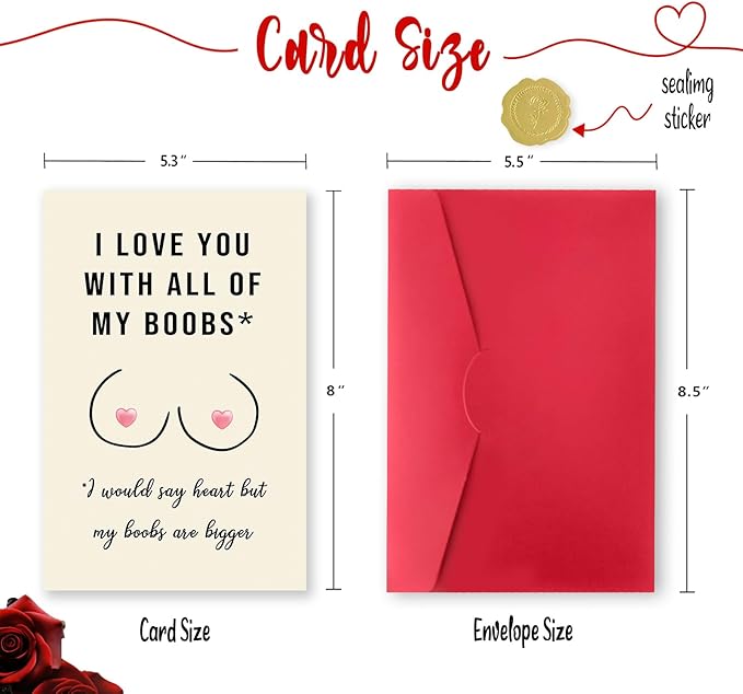 Valentines Day Gifts for Him, Funny Valentines Day Card for Husband Boyfriend, Naughty Valentine's Day Card Gifts for Fiance, Happy Anniversary Card Gifts for Men