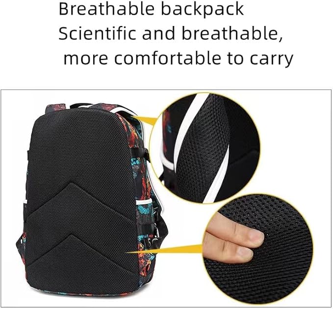 Soccer Superstar M-essi-10 Multifunctional Laptop Backpack Teenage Travel Backpack Fans Schoolbag (E)