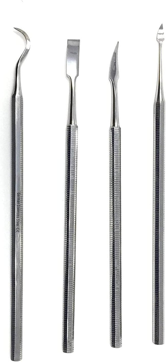 CYNAMED 4 Pc Stainless Steel Spatula Wax & Clay Sculpting Tool Set - Unique Set of 4