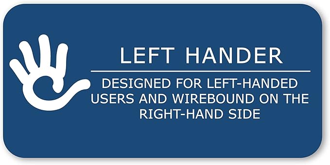 Roaring Spring Lefty Spiral Notebook, Wide Ruled One Subject Left Handed Notebook, 10.5" x 8.5", 100 Sheets, Assorted Color Covers
