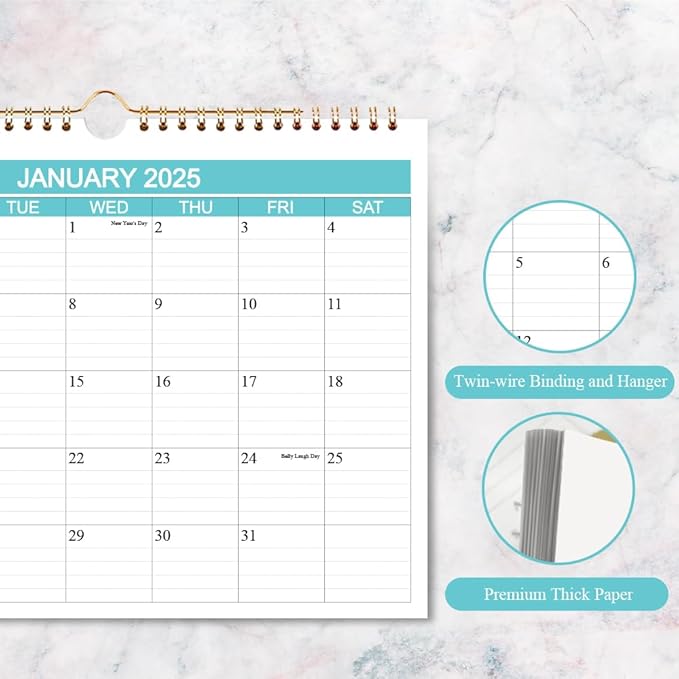 Calendar 2025-2026 - Wall Calendar Runs from Jan 2025 to Jun 2026-18 Monthly Calendar with Thick Paper for Planning and Organizing for Home or Office, Calender Planner, 8.5 x 11 In 2025 26 Calendars