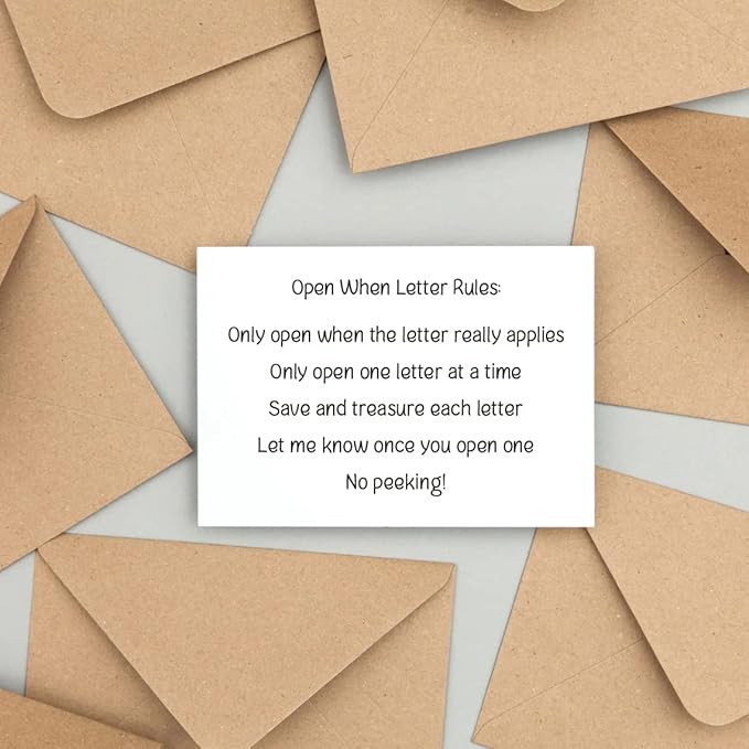 Open When Envelopes for Him Her, Romantic Long Distance Relationship Gift, Valentine's Day Aday Gifts, Going Away Envelopes Gift - 8 Envelopes