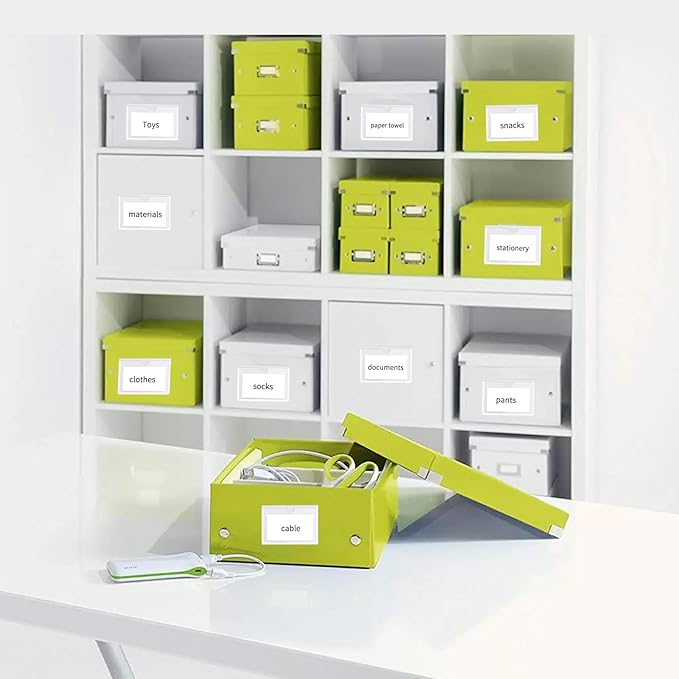 24 Pack Self-Adhesive Index Card Pockets for 3" x 5" Card,Clear Plastic Labels Holders with Top Open for Loading, Storage Bins, Library and Bins