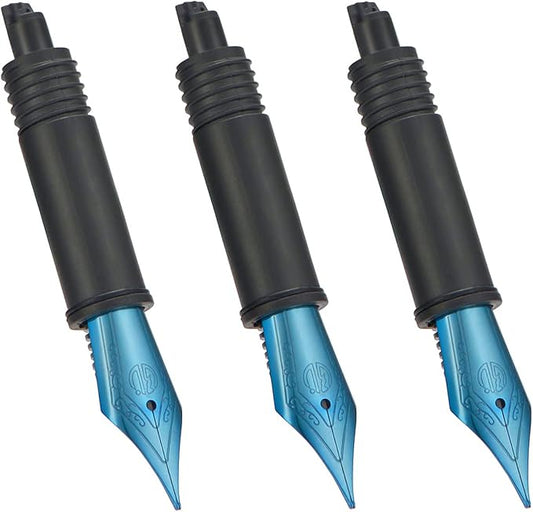Set of 3 Hongdian Fountain Pen Blue Medium Nibs for Black Forest 1850, 1851, M2, 1843, 6013, 517D, 517S, 525,H1, H3, A3, 1843 and 920 Series