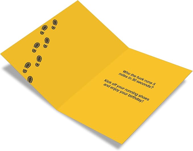 NobleWorks - Funny Happy Birthday Card with Envelope - Colorful Humor Card, Greeting Note - Five Miles 9994