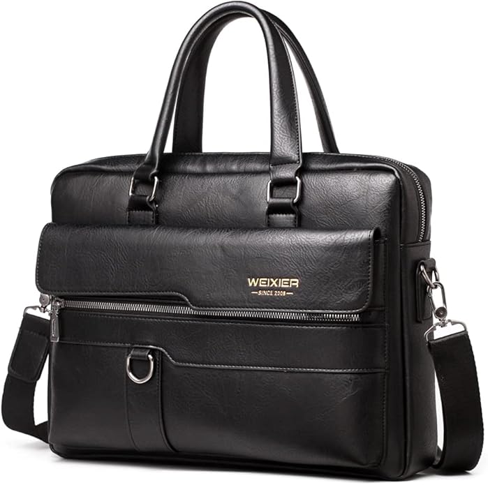 Hebetag Small Leather Sling Shoulder Bag Messenger Pack for Men Women Outdoor Travel Business