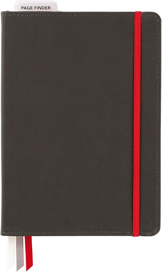 C.R. Gibson Black Leatherette Dot Grid Notebook Journal, 6'' W x 8.5'' L, 240 Pages, Bulleting Log (MJ127-20191A)
