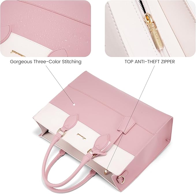 LOVEVOOK Laptop Tote Bag for Women, Work Totes Business Office Computer Briefcase with Clutch Purse