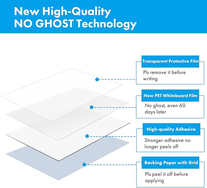 HAMIGAR Whiteboard Sticker for Wall 35.4" x 78.7" Large Whiteboard Wallpaper Peel and Stick, White Board Stick On Wall, Dry Erase Contact Paper Adhesive Poster Board Whiteboard Paint with 1 Marker