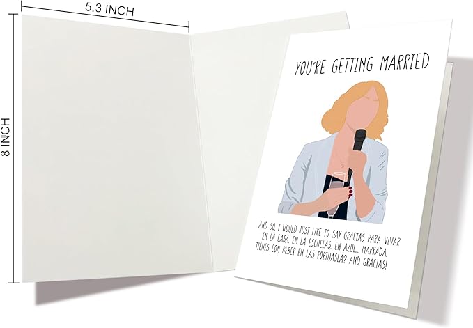 Nchigedy Wedding Thank You Card, Smooth Heavy Card Stock, Gold Envelope