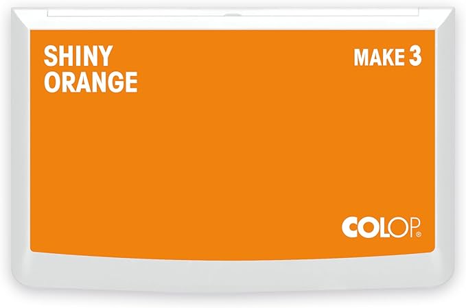 COLOP Make Series, Ink Stamp Pads, with Non-Toxic Premium Ink, Water-Based Acid-Free (Shiny Orange, Make 3-3-1/2" x 6-1/4")