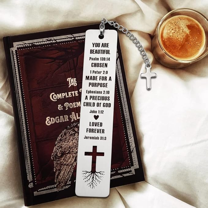 Christian Inspirational Gift for Women, Tassel with Bible Verse Bookmark Tassel Lover Gift for Women, Birthday Christmas Bookmarks Gift for Bookworms Friends Sister Female Book Club Religious Gift-ZB4