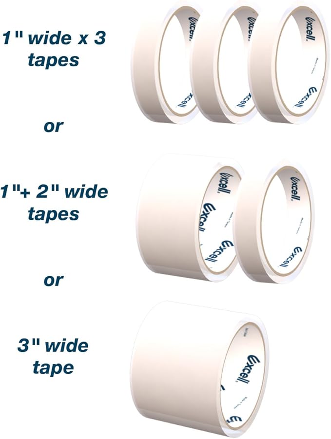 Excell Extra Wide Bench Tape Dispenser (ET-81): 3 in. width (Blue)