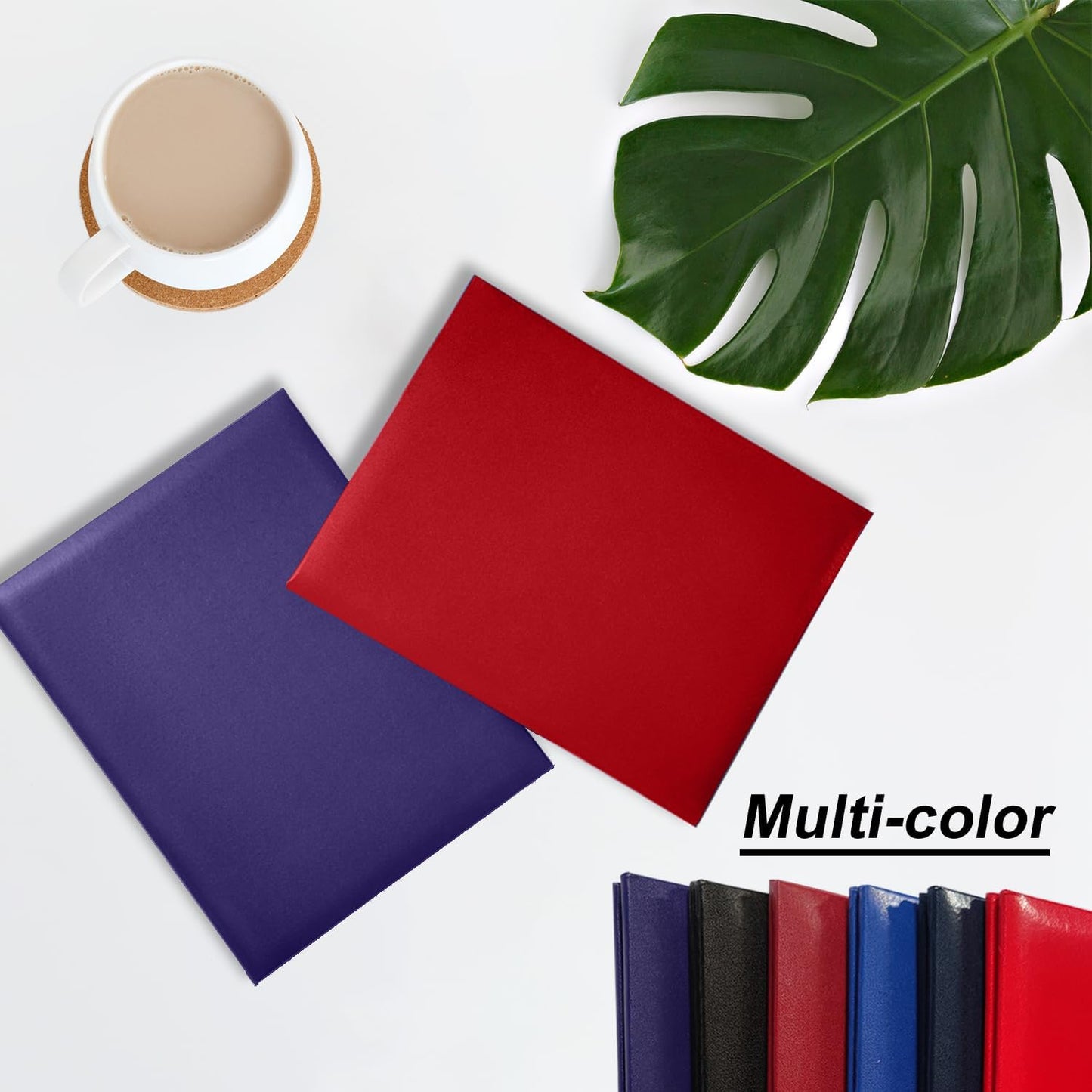 Certificate Holders 8.5"x11" Graduation Diploma Cover Document Leather Folders,Red-2 Pack