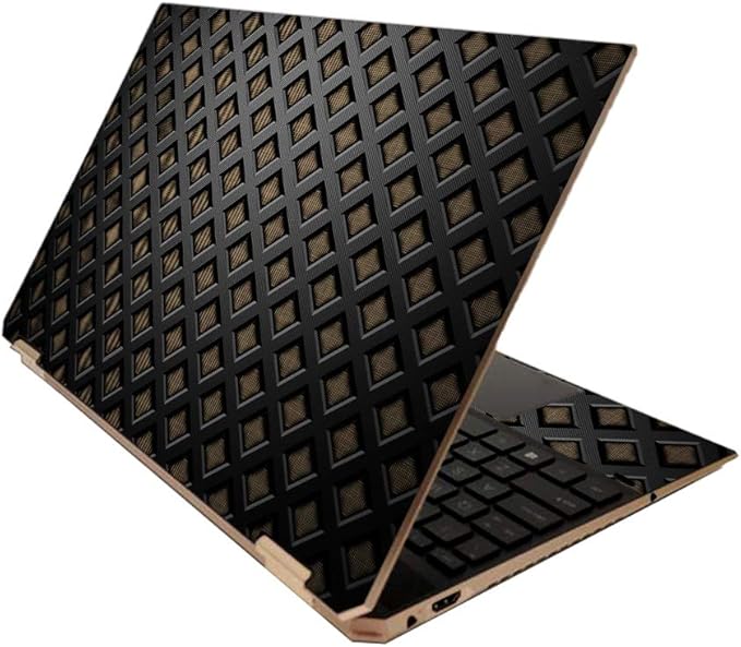 MightySkins Skin for HP Spectre x360 15" (2020) - Black Wall | Protective, Durable, and Unique Vinyl Decal wrap Cover | Easy to Apply, Remove, and Change Styles | Made in The USA