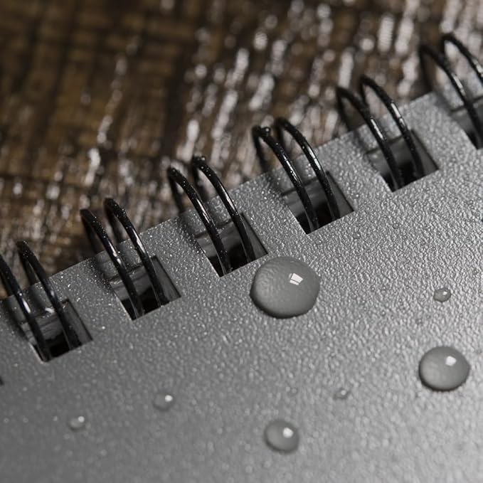 Rite in the Rain Weatherproof Side Spiral Notebook, 4.625" x 7", Gray Cover, Universal Pattern (No. 873)