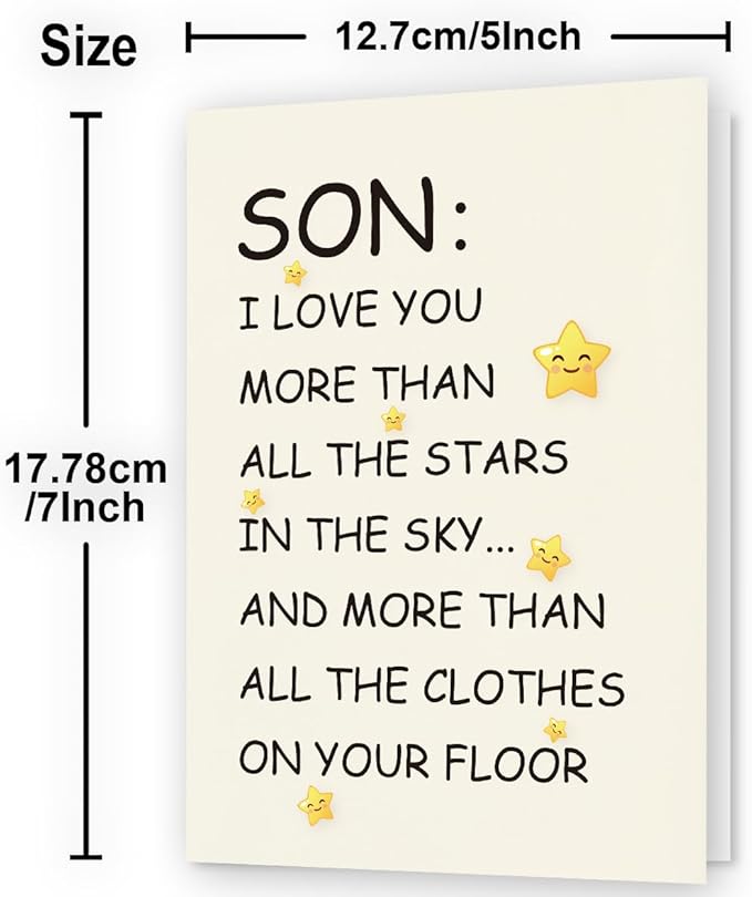 Birthday Card for Son | Son Birthday Card | Birthday Card Son | Son Birthday Card from Mom, Dad, and Parents | Funny & Happy Birthday Card for Adult Son | Birthday Gifts for Son