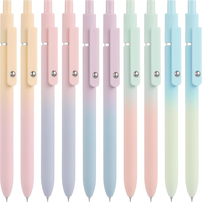 Easter Basket Stuffers, Easter Gifts for Girls Women, Happy Birthday Gift Basket, Trendy Teen Girl Stuff, Aesthetic Pens for Journaling, Ideal for 8 9 10 11 12 13 14 Year Old Girl (10PCS Gradient)