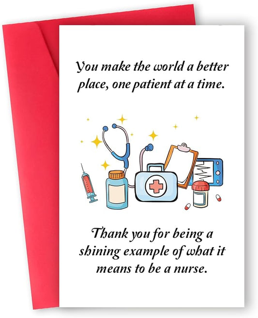 Great Nurse Thank You Card, Funny Appreciations Gifts for Women Men, Registered Nurse Gifts, Nurse Day Cards