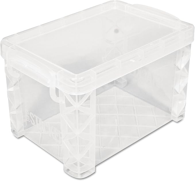 Advantus Super Stacker 4" x 6" Index Card Box, Clear, 1 Box, 40305