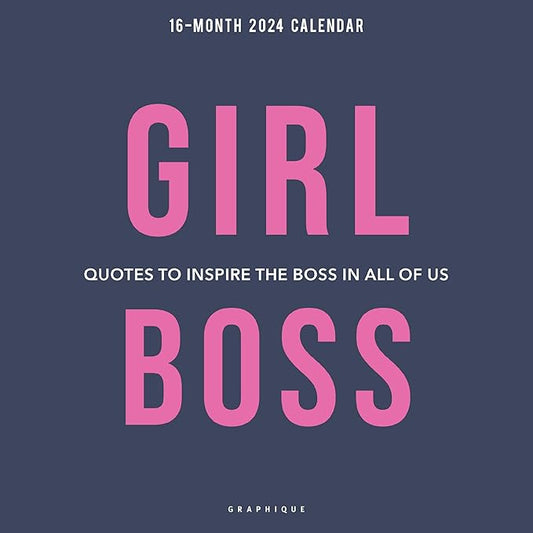Graphique 2024 Girl Boss Wall Calendar | 12” x 12” | Thick Paper | Home & Office Organizer | Large Monthly Grid | 3 Languages & Marked Holidays | 4 Month Preview Page for 2025