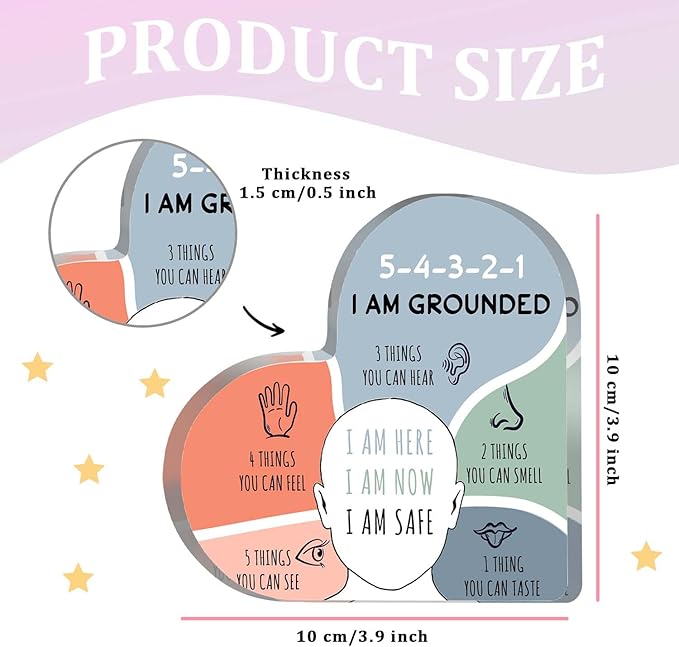 Mental Health Decor, Psychotherapy Affirmations Heart Acrylic Sign, Therapy & Counseling Office Decor, Therapy Anxiety, Mental Health Awareness Gifts for School Home Tabletop Therapy Office Decor