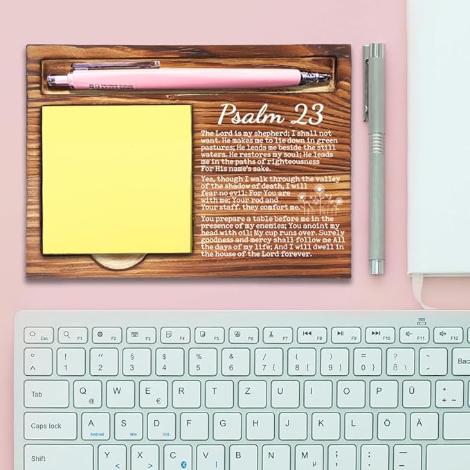 Inspirational Scripture Gifts for Women, Bible Verse Decor Gifts for Prayer Coworkers Employees Friends, Encouragement Gifts Mom Coworker Sister Faith Based Self-Stick Note Pad Holders-DW38